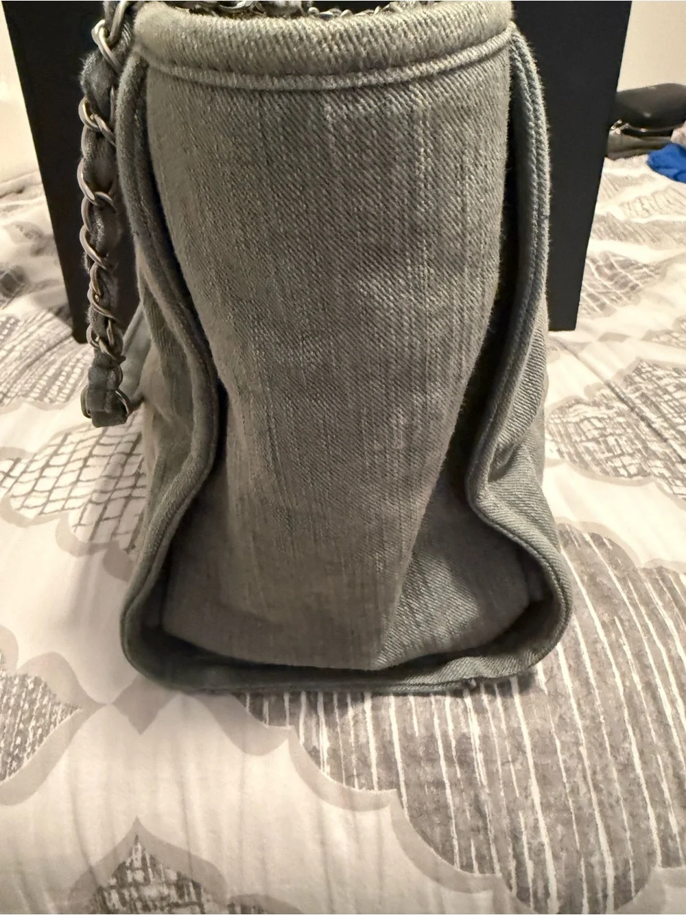 Small Chanel Denim Deauville tote